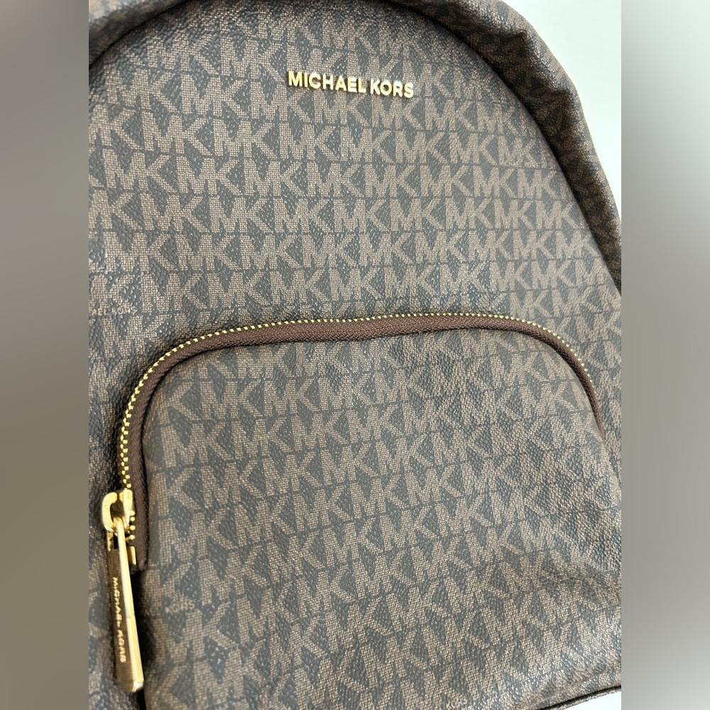 Michael Kors Brown Monogram Backpack